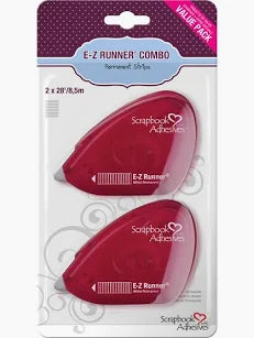 Scrapbook Adhesive E-Z Runner Combo Pack of 2 Permanent Adhesive Strips